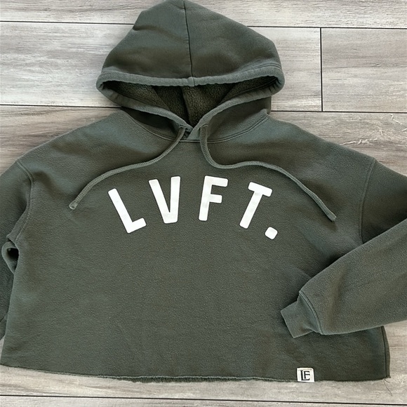 Live Fit LVFT green cropped hoodie size medium - Picture 3 of 6